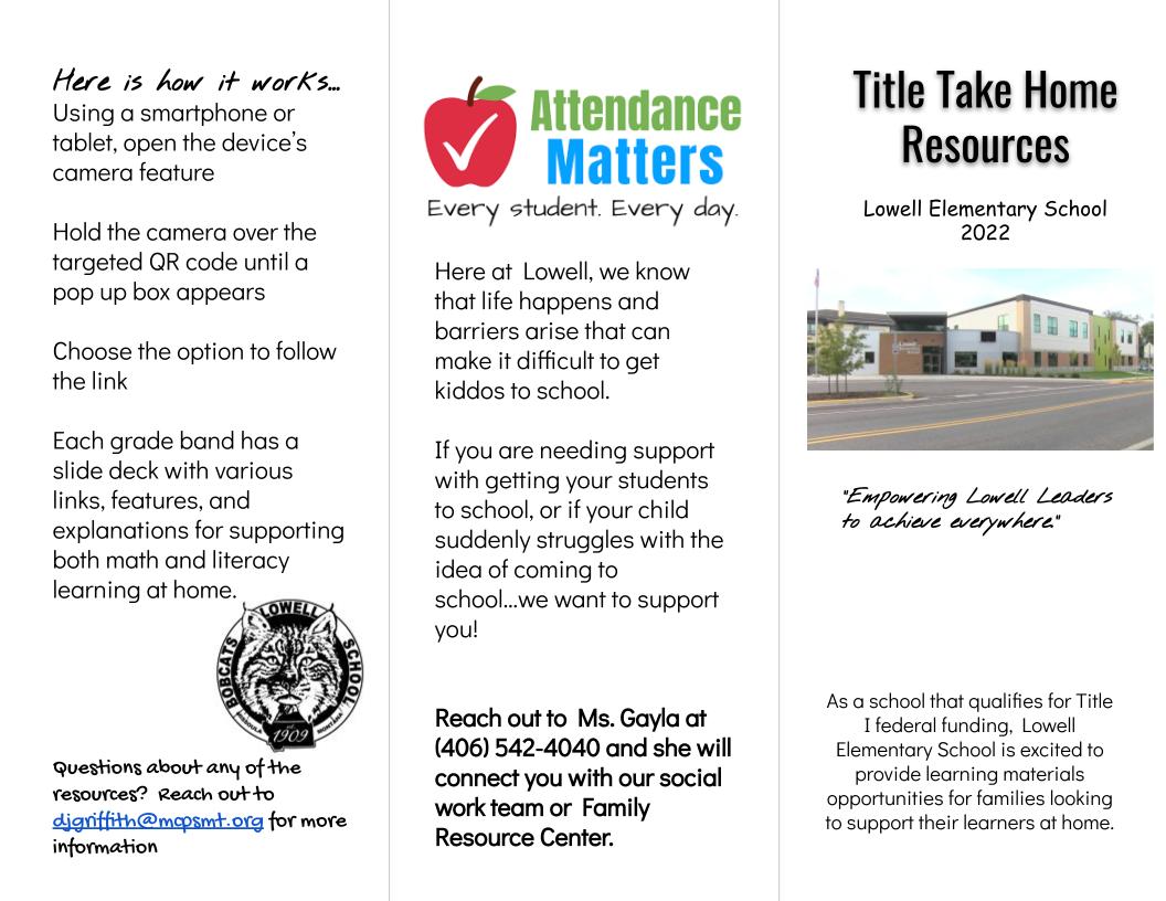 Title Take Home Resources